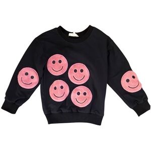 Truly Me Girls hot pink fuzzy face sweatshirt in size 5 like new condition